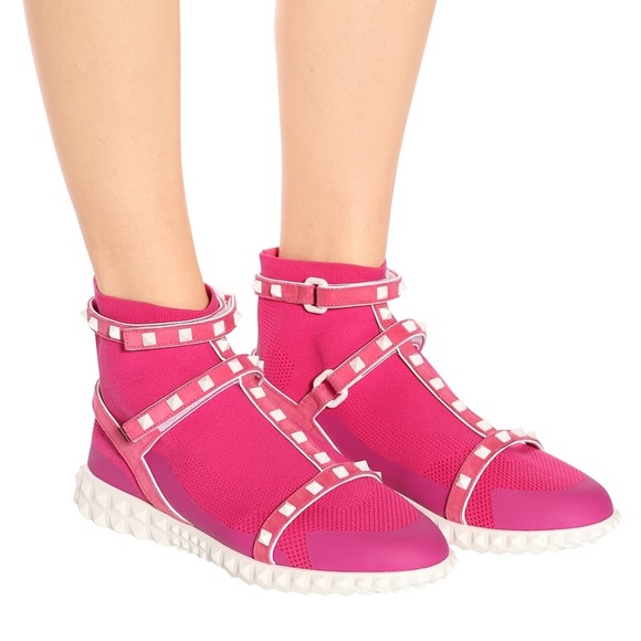 NWT Valentino Garavani Rockstud Caged Sock Sneaker - Picture 3 of 13